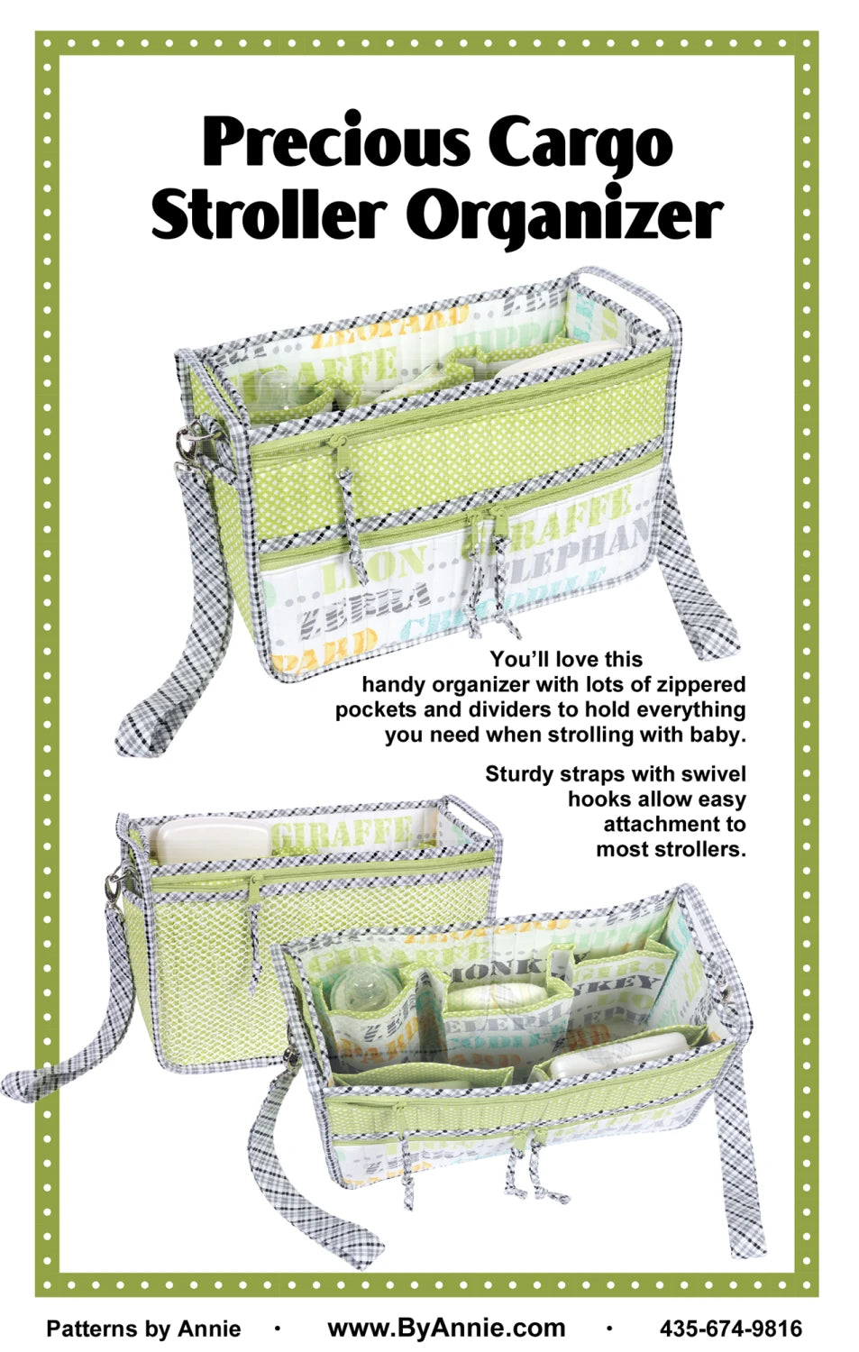 ByAnnie Precious Cargo stroller organizer sewing pattern