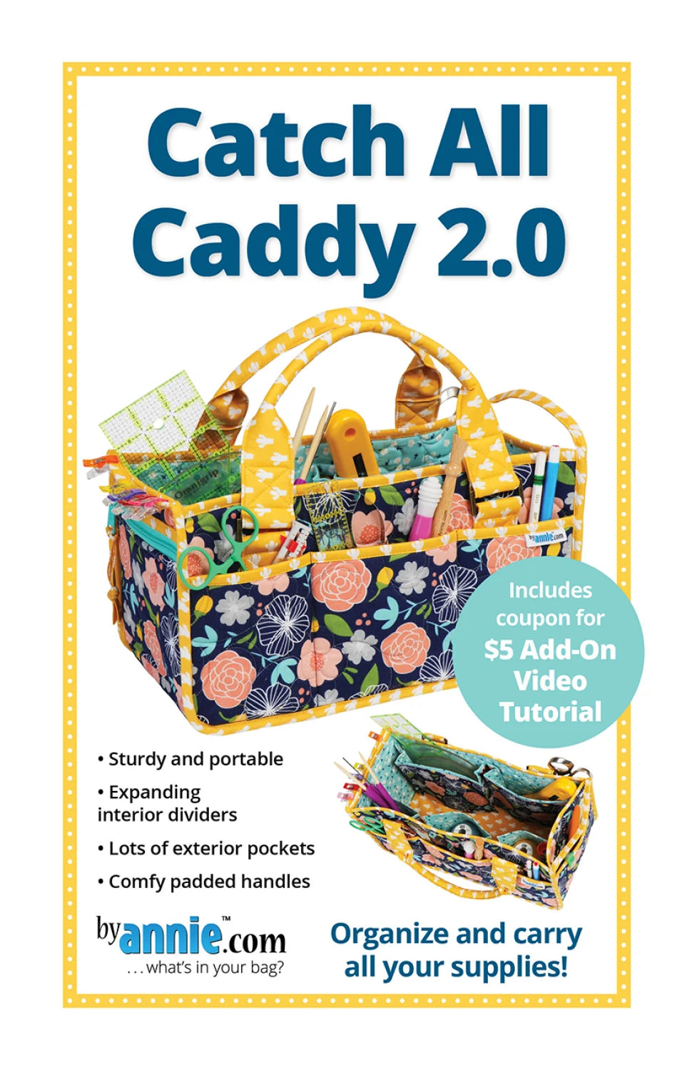 ByAnnie Catch All Caddy 2.0 PBA225-2 organizer sewing pattern