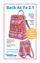 ByAnnie Back At Ya 2.1 Mini Backpack Sewing Pattern (PBA226-2.1)