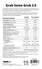 Supply list for ByAnnie Grab Some Grub 2.0 PBA235-2 lunch bag sewing pattern