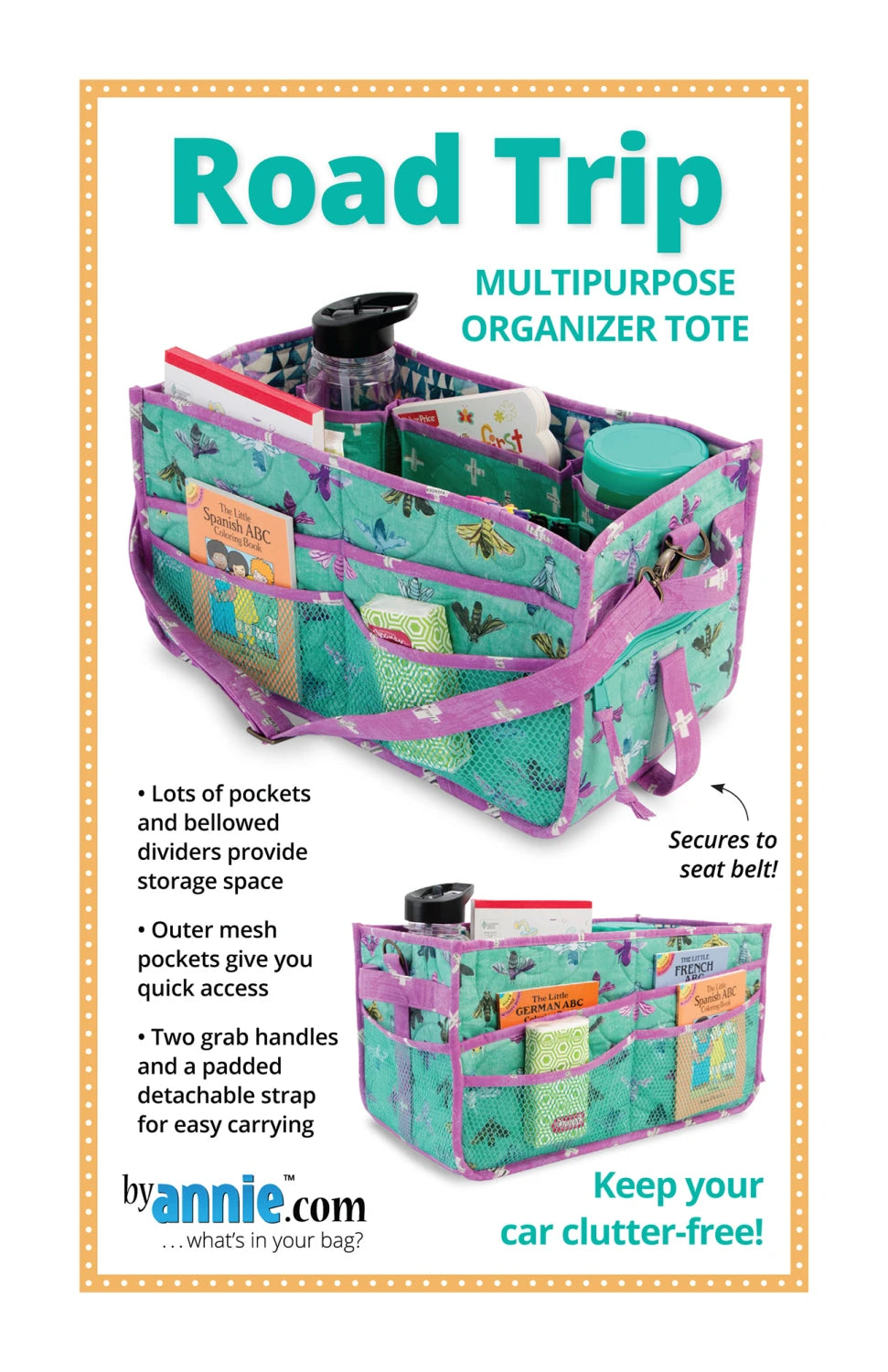 ByAnnie Road Trip PBA254 car and travel organizer sewing pattern