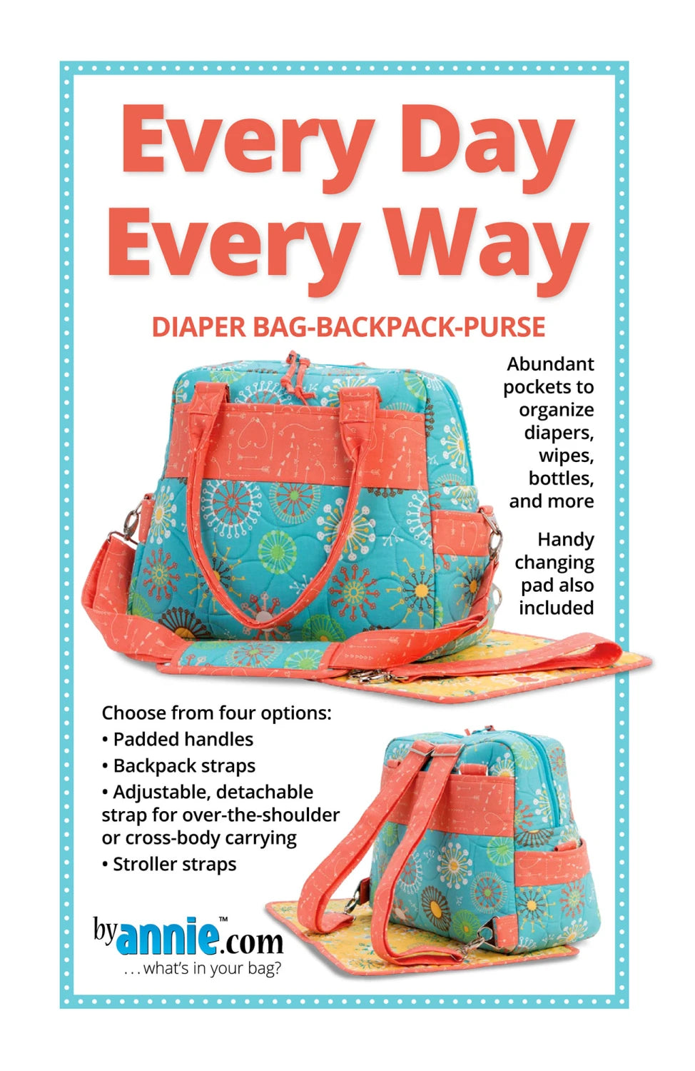 ByAnnie Every Day Every Way PBA258 versatile bag sewing pattern