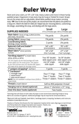 Supplies list for ByAnnie Ruler Wrap PBA270 quilting ruler and cutting mat organizer sewing pattern