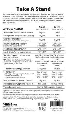 ByAnnie™ Take a Stand Stand-Up-Tote Pattern (PBA273)