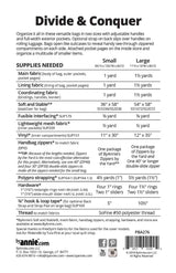 Supply list for ByAnnie Divide & Conquer PBA276 travel organizer sewing pattern