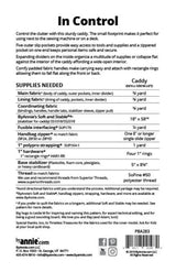 Supply list for ByAnnie In Control PBA283 caddy organizer sewing pattern