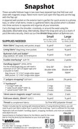 ByAnnie™ Snapshot Foldover Bag Pattern - 2 Sizes (PBA299)
