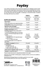 Supply list for ByAnnie Payday PBA302 wallet purse sewing pattern
