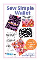 ByAnnie Sew Simple Wallet PBA304 fabric wallet sewing pattern