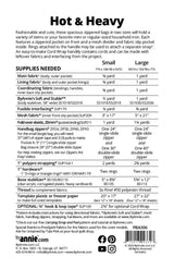 Supply list for ByAnnie Hot & Heavy PBA306 iron carrier sewing pattern