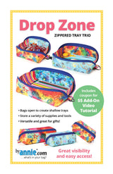 ByAnnie Drop Zone PBA307 zippered tray pouch sewing pattern