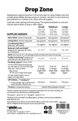 Supply list for ByAnnie Drop Zone PBA307 zippered tray pouch sewing pattern