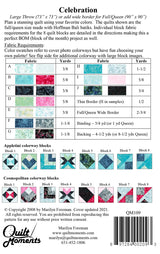 Celebration Pattern by Marilyn Foreman of Quilt Moments