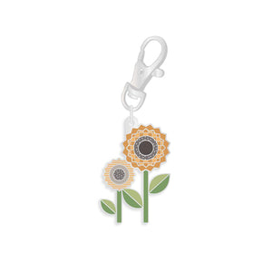 Lori Holt Enamel Happy Charm/Zipper Pull Autumn Sunflower SKU ST-34994