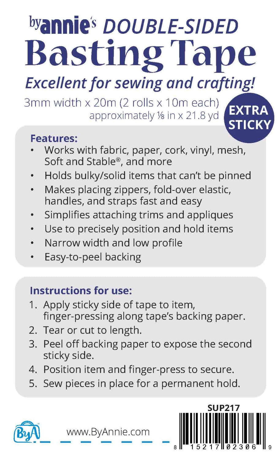 ByAnnie™ Double Sided Basting Tape