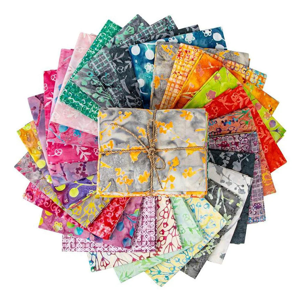 27-Piece Fat Quarter Bundle--Sassy and Tweet Batiks by Beverly McCullough of Flamingo Toes