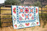 Sunburst Garden Dayllight Colorway Block of the Month Quilt Kit featuring Riley Blake Designs basics