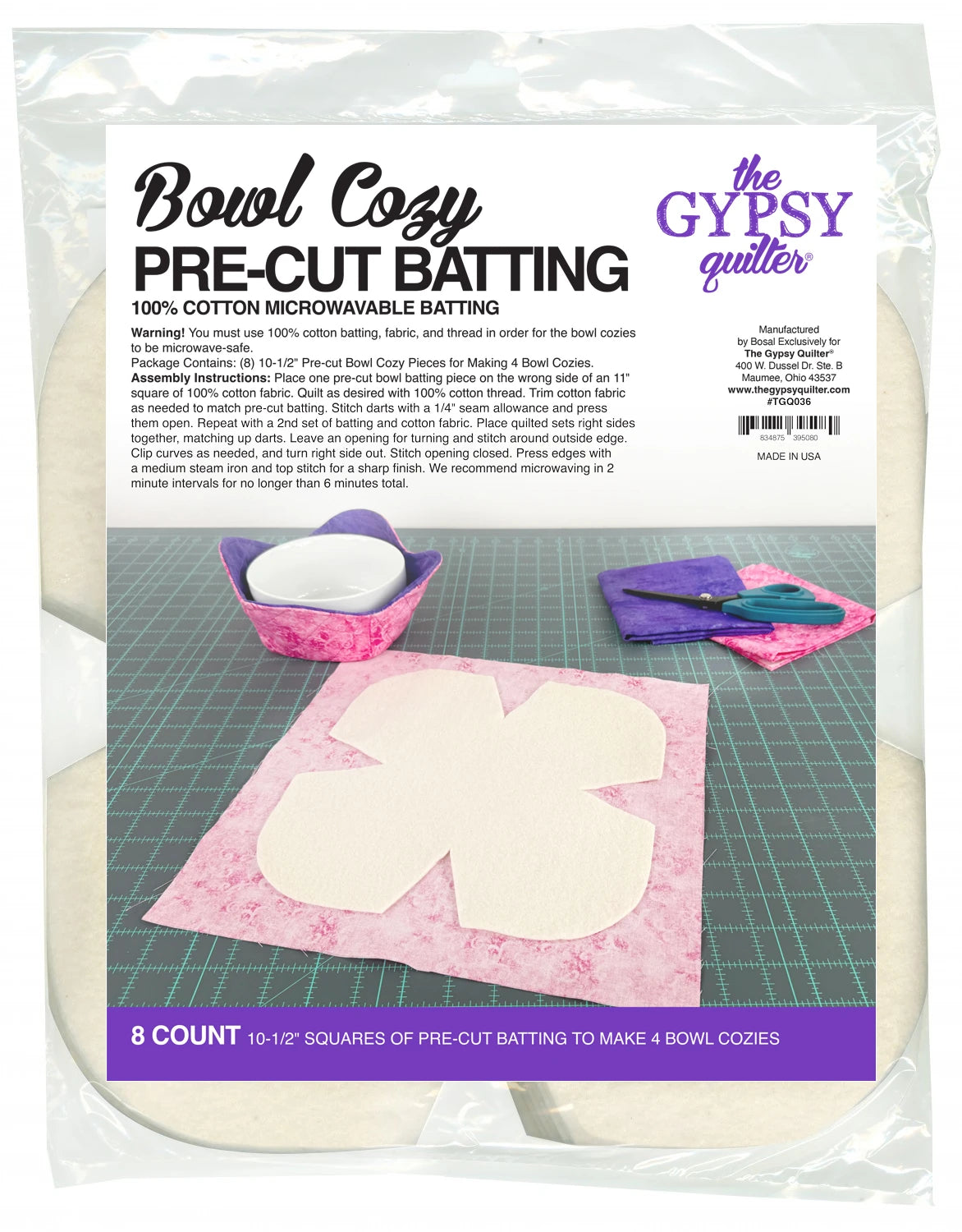 The Gypsy Quilter Bowl Cozy Pre-Cut Batting
