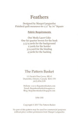 Feathers Quilt Pattern by Margot Languedoc of The Pattern Basket