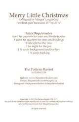 Merry Little Christmas Quilt Pattern by Margot Languedoc of The Pattern Basket