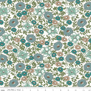 Prairie Wide Quilt Backing Fabric by Lori Holt--WB12324-TEAL