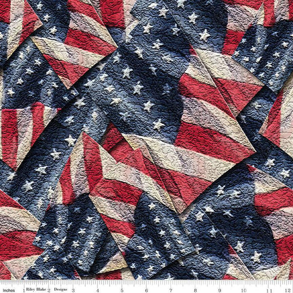 Coming Home Flags Multi Wide Quilt Backing SKU #WB14434-MULTI