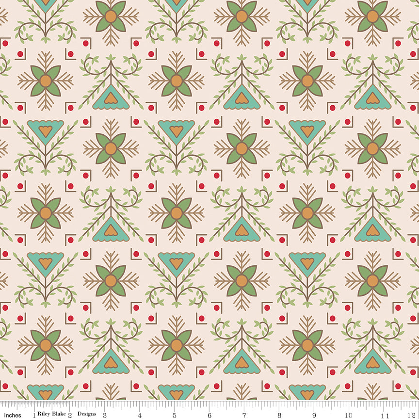 Home Town Holiday Wide Quilt Backing Fabric by Lori Holt--WB14928 - Two Colorways