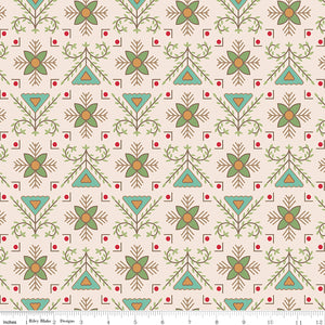 Home Town Holiday Wide Quilt Backing Fabric by Lori Holt--WB14928-BASIL