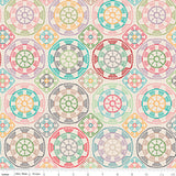 Chunky Thread Multi Crochet Circles 108" Wide Yardage WB15321-MULTI