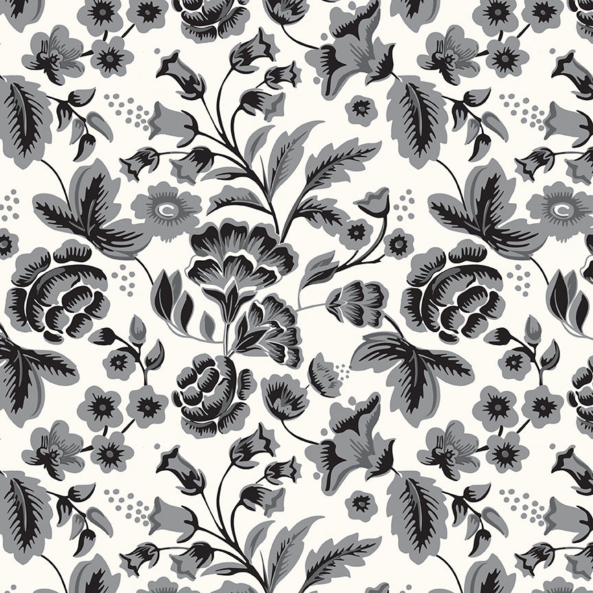 Midnight Meadow Wide Quilt Backing Fabric by Lori Holt--WB15328-CREAM