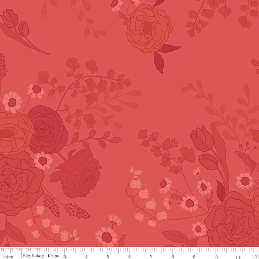 First Blooms Wide Quilt Backing Fabric by Heather Peterson for Riley Blake Designs Tonal Floral - WB16331 - 3 Colorways