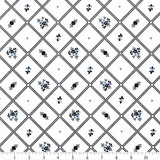 Simply Country by Tasha Noel for Riley Blake Designs - White Dot Grid- C13412-WHITE