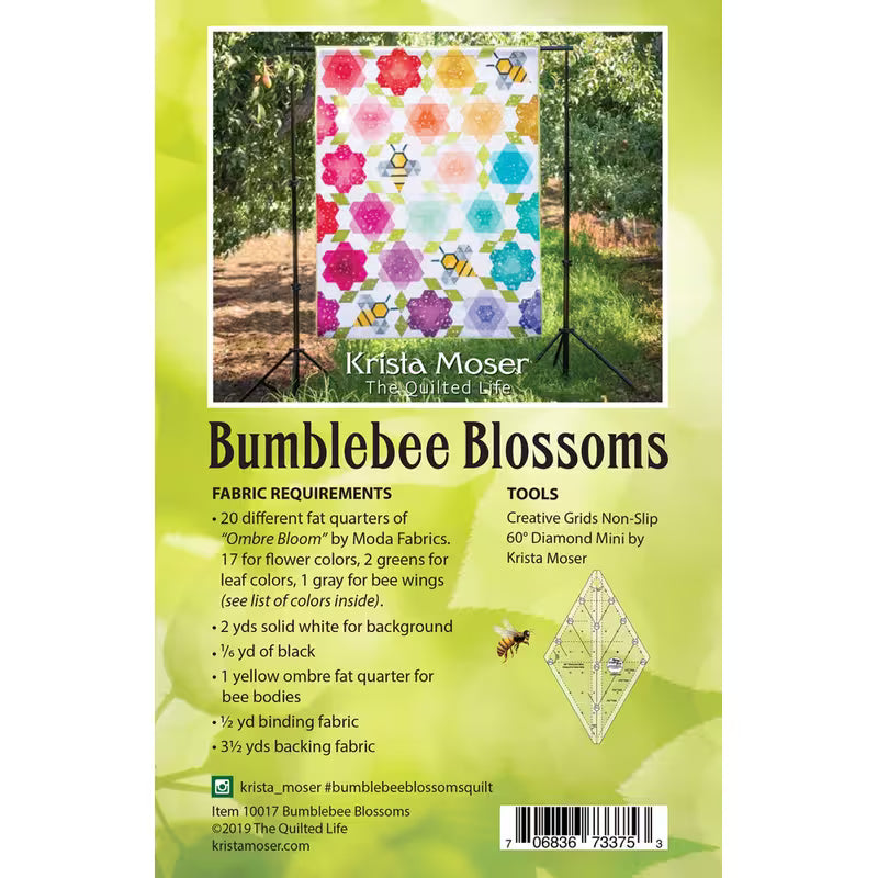 Bumblebee Blossoms Quilt Pattern by Krista Moser of The Quilted Life 10017