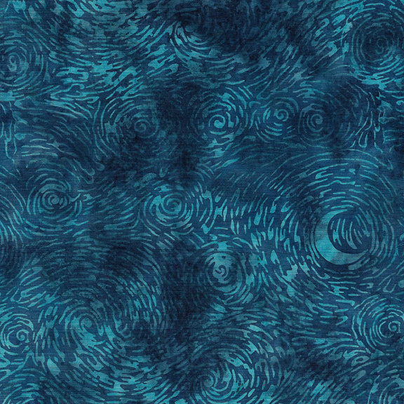 Island Batiks--Vincent's Garden, Starry Night--Denim