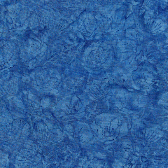 Island Batiks--Starry Night, Poppies--Chambray