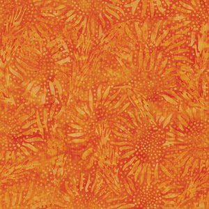 Island Batiks--Vincent's Garden, Large Wheat Sunflower--Pumpkin