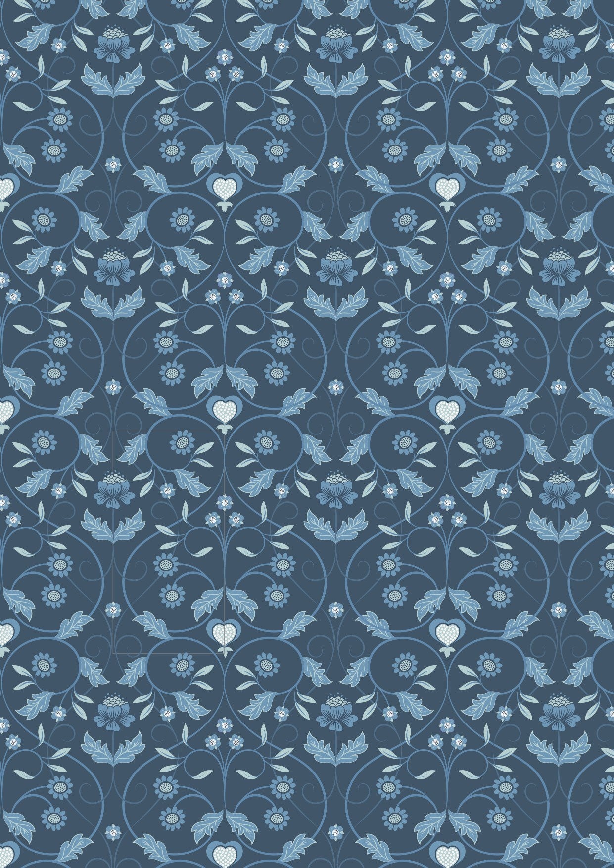Lewis & Irene Michaelmas--Blue Mono Floral