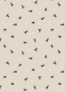 Lewis & Irene Queen Bee--Bees on Dark Cream