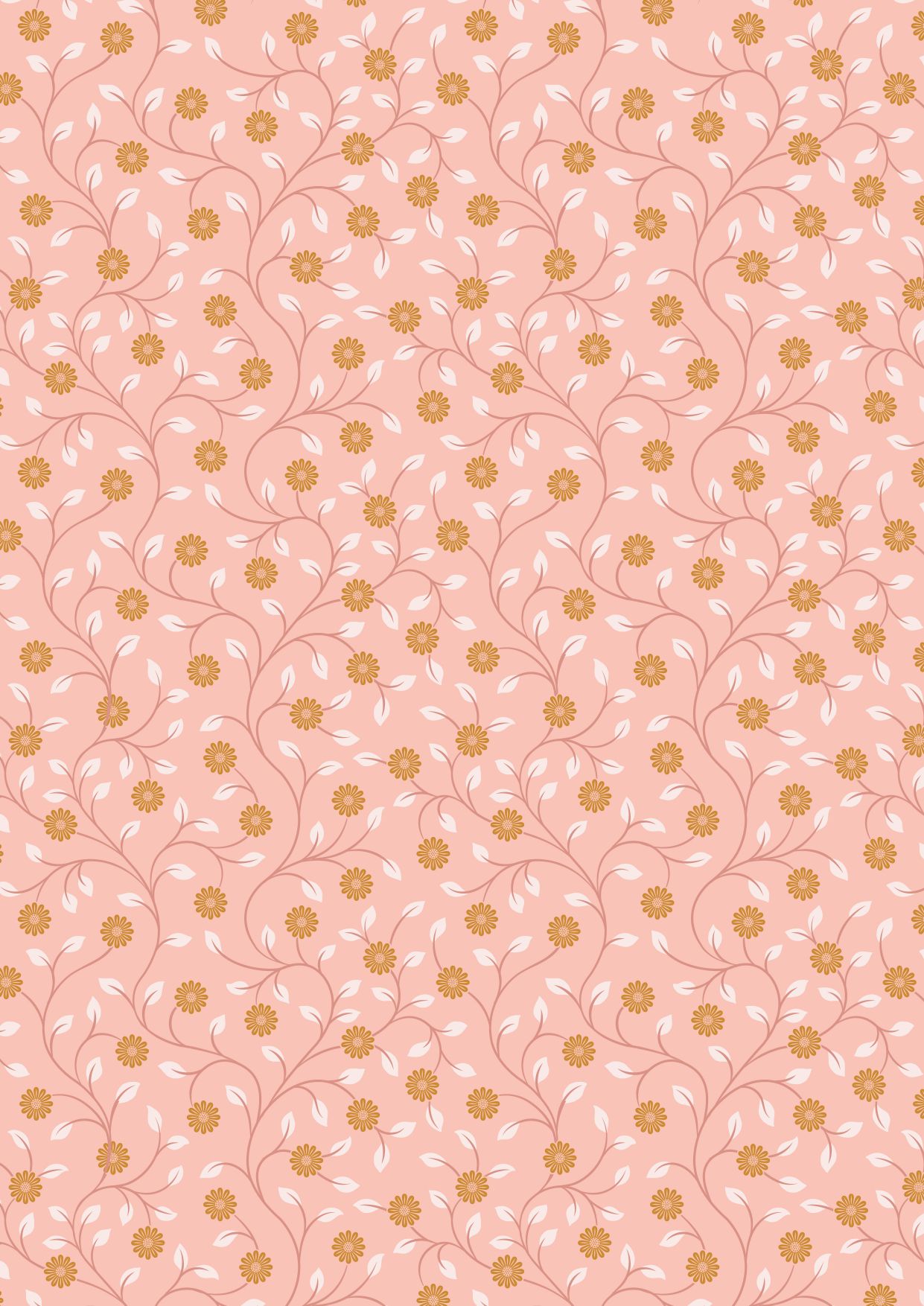 Lewis & Irene Wintertide--Flowers on Pink