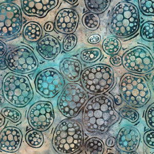 Robert Kaufman Artisan Batiks--Nature's Textures 2--Stone & Turquoise