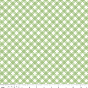 New! Bee Ginghams by Lori Holt of Bee in My Bonnet for Riley Blake Designs, Debbie--Granny Green