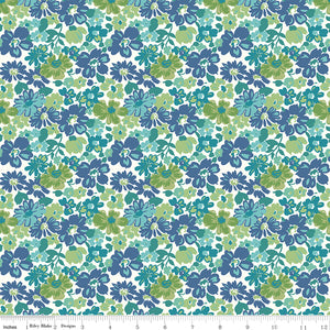 Bee Vintage by Lori Holt of Bee in My Bonnet for Riley Blake Designs, C13070 Mildred--Blue