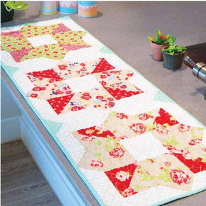 Begonia Table Runner Pattern by It's Sew Emma for Cut Loose Press<br> Click for fabric requirements