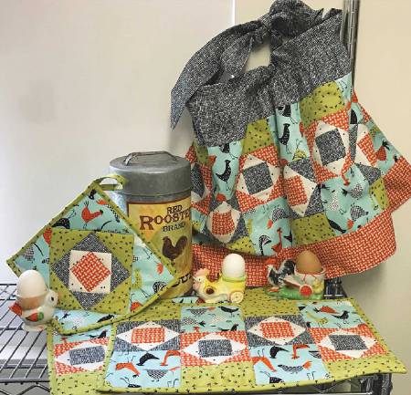 Chicken Kitchen Set by Jean Ann Wright for Cut Loose Press