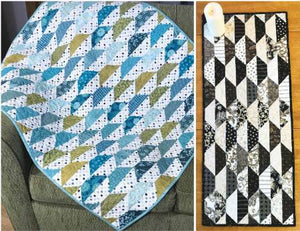 Hexie Imposter Runner or Quilt Pattern by Susan Nelson for Cut Loose Press<br>Click for fabric requirements