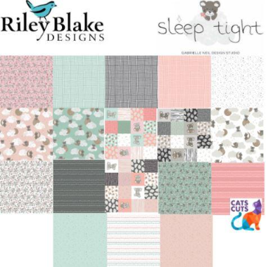 18-Piece Fat Quarter Bundle--Sleep Tight by Gabrielle Neil Design Studios for Riley Blake Designs