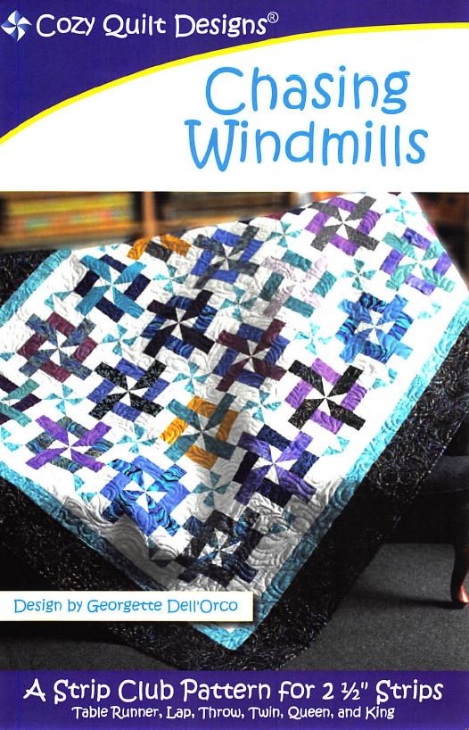Cozy Quilt Designs Chasing Windmills Pattern <BR> Click for fabric requirements