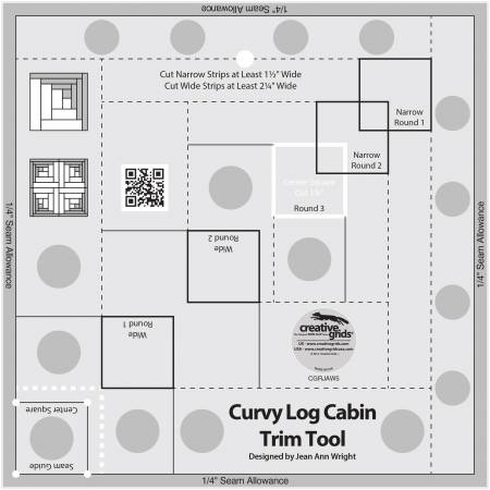Creative Grids® Curvy Log Cabin Trim Tool 8-inch Finished