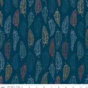 Dream Weaver by Amanda Castor for Riley Blake Designs--Navy Feathers