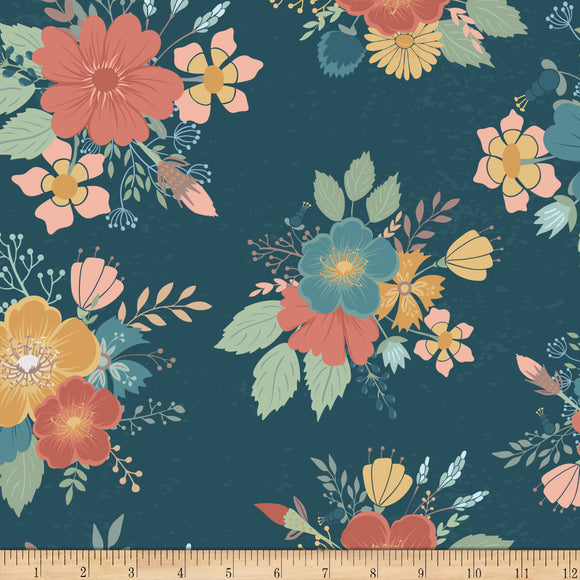 Dream Weaver by Amanda Castor for Riley Blake Designs--Main Floral Navy